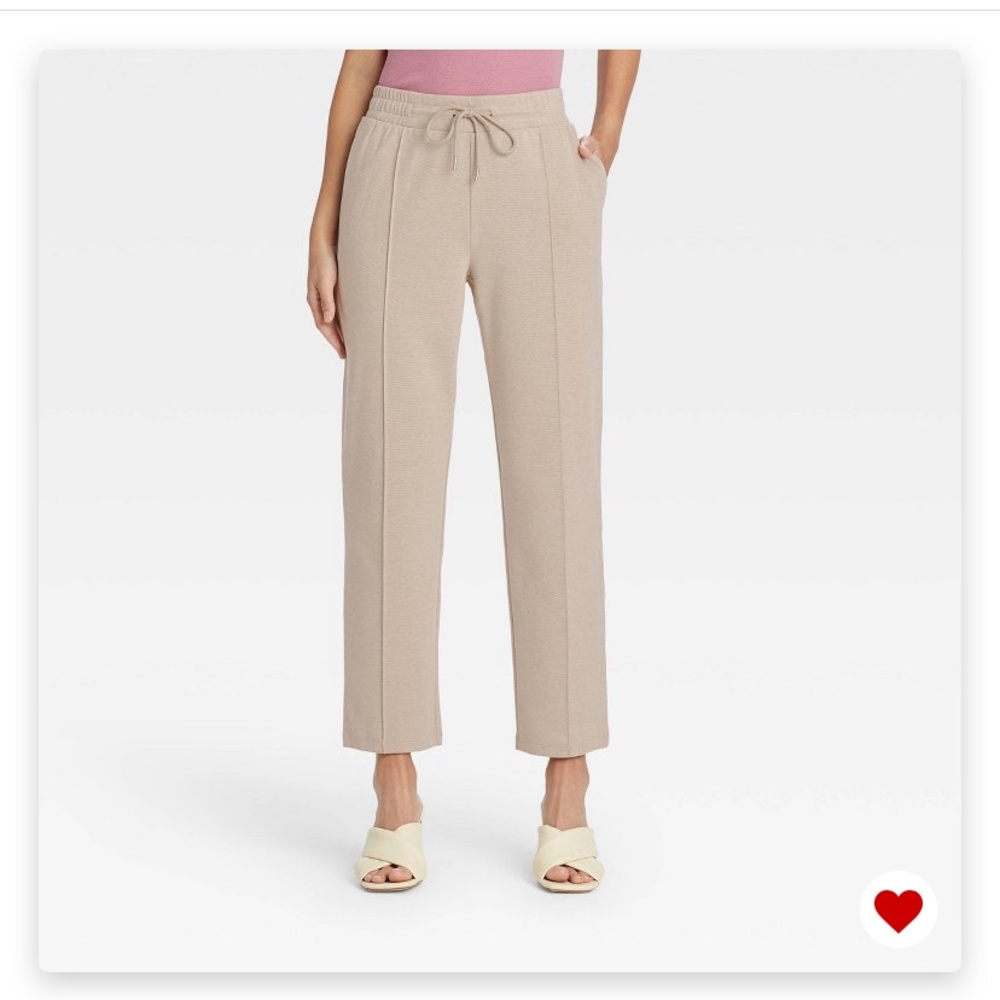 WORN ONCE High-Rise Knit Drawstring Ankle Pull-On Pants